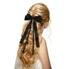 Fermagli per capelli Clip per fiocco in nastro a doppio strato Donna Bowknot coreano Lungo dolce ragazze Forcina Barrettes Copricapo Regalo Dropship