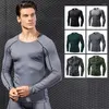 T-shirts pour hommes Camouflage hommes Compression course crème solaire chemise serrée à manches longues Fitness Sport T-shirt Jogging exercice