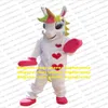 Unicorno Arcobaleno Pony Cavallo Volante Cuore carino Stampato Costume della mascotte Personaggio dei cartoni animati per adulti Film a tema Po Session CX005261S