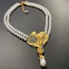 Medeltida stil Rhinestone Pearl Alloy Necklace Brooches örhängen utsökta lyxiga kvinnors bröllopsfest smycken 240115