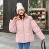 Trenchs de Femmes Streetwear Lâche Coréen Kawaii Vestes 2024 Hiver Chaud Fermeture À Glissière Pain Parkas Mode Élégant À Capuchon Coton Veste Manteau