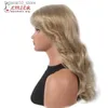 Synthetische pruiken Natuurlijk Bruin Pruiken Voor Dames Jaren '70 Lang Golvend Synthetisch haar Pruik Blond Hoogtepunt Vintage Cosplay Dagelijks Kostuum Hittebestendige pruik Q240115