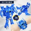 Tecknat Children's Watch Deformation Robot 3D LED LUMINOUS WATCH BARNS MODEL KIDS KIDAR BOYS RELOJ 240113