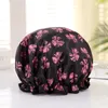 Shower Cap Double Waterproof Makeup Hood Shampoo Bath Thickening Fine Workmanship Solid Color Stylish Beautiful Colorful zxf 122