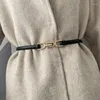 Ceintures femmes mode couleur unie réglable en cuir PU robe pull maigre mince taille sangle boucle d'or approvisionnement