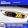 Per Ford Focus Gruppo faro a LED 15-18 Luce di marcia diurna Streamer dinamico Indicatore di direzione Lampada anteriore Accessori di illuminazione