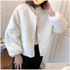 Womens Jackets For Women Light Thin Coats 2024 Spring Korean Loose Casual Bat Sleeve Jacket Vintage Quilted Short Tops Coat Drop Deliv Otqte