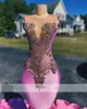 Glitter Pink Mermaid Dress 2024 For Black Girl