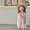 Robes de fille vêtements pour enfants printemps filles mode élégante débardeur robe peu sans manches