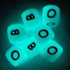 50Pcs 12mm Glow In the Dark English bet Letter Beads Luminous Silicone Letters Beads for Baby Teething Chew Toy Shower Gift 240115