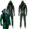 Green Arrow säsong 8 Oliver Queen Cosplay Costume valfri storlek304K