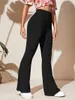 Pantaloni da donna con controllo della pancia vita alta slim crossover pantaloni da yoga donna elasticizzati gamba larga bottino legging allenamento palestra abiti streetwear