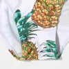 Kvinnors badkläder flickor ananas tryck bikini baddräkt barn ruffle trim två stycken barn tankini 5-16 år baddräkt strandkläder