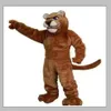 Professional factory Halloween Leopard Panther Cat Cougar Mascot Costume Clothing Carnival Adult Fursuit Cartoon Dress218D