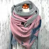 スカーフ2024女性冬のスカーフビューアート印刷ヒジャーブボタンSzalik機能ソフトラップカジュアルウォームショールズファウルド