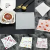 Baking Tools 50 Cute Bento Cake Box Pad Paper Food-Grade Hamburger Oil-Proof Packaging Tool Accessories