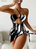 Swim Wear Sexy 2 Pieces Swimwear One Piece Swimsuit Women 2023 Cover Up Bathing Suit Push Up Summer Swimming for Women Beach Wear Monokinil240115