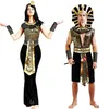 Forntida Egypten Egyptiska farao Cleopatra Prince Princess Costume For Women Men Halloween Cosplay Costume Clothing Egyptian Adult293e