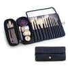 Cosmetic Bags Solid Color Large Capacity Business Travel Portable Storage Brush Makeup Bag Folding Roll