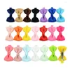 Hair Accessories 100pcs Girl Small Bowknot Clips Hairgrips Mini Sweet Lively Solid Ribbon Bow Safety Kids Hairpins HD659