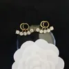 Orecchini di design da donna di moda Orecchini a bottone placcati oro 18 carati Geometria Lettera di marca Orecchini retrò Accessori per gioielli da sposa
