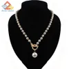 Kampanjföremål Fashion Imitation Pearl Necklace String CCB Cross Necklace Pearl Necklace Girl Jewelry 302p