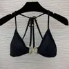 Sexig bikini designer baddräkt kvinnor modebrev bikini kort badkläder thong tvåstycksuppsättning