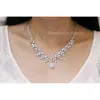 ThreeGraces Top qualité accessoires de mariée américains CZ pierre Costume de mariage collier et boucles d'oreilles ensembles de bijoux pour les mariées JS003 240115