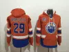 Aangepaste hockey jersey heren dames jong Edmonton''Oilers''97 Connor McDavid Edmonton Oilers Hoodie 29 Leon Draisaitl 44 Zack Kassian 99 Wayne Gretzky