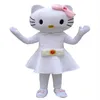 2018 Wysokiej jakości kostium maskotki Śliczny kotek Halloween Boże Narodzenie urodziny kostium Zwierzę Zwierzę biała kota maskotka statek 282t