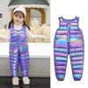 Baby Warm Strap Pant Girls Boys Winter Overalls Down-Cotton Jumpsuit Kids Protection Cold Snowsuit Rompers Clothes 1-5 Years 240115