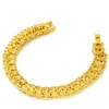 Милый браслет из золота 22 карата для женщин, свадебные украшения, роскошные широкие часы-цепочка, браслет-цепочка, не выцветают, ювелирные изделия Gifts240115