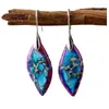 Pendientes colgantes bohemios multicolor piedra emperador pendiente de gota geométrica joyería de gemas naturales para mujeres accesorios de lujo regalo