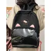 Школьные сумки, японская мягкая прозрачная сумка для девочек, большая вместительная сумка на плечо, милая хлопковая кукла 20 см