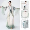 Stage Wear 2024 Chińska bajkowa sukienka taneczna klasyczna Kobieta płynąca długa gaza płaszcza TOP Style Ulepszony kostium Hanfu W135