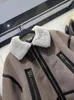 Winter Women Y2K Lambwool Faux Fur Coat Patchwork Short Jacket Woman Bomber Long Sleeve up up Fleece اقتصاص 240115