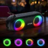 Högtalare blitzwolf bwx11 bluetooth högtalare trådlös högtalare 20w rgb färgglada lampor bas ipx6 vattentät kraftbank tf kort aux utomhus