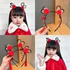 Acessórios de cabelo estilo chinês moda hanfu flor borla headband pigtail peruca crianças pérola arco desenhos animados bonito hairband ano cocar