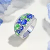 Set 2022 Nuovo Zircone Tsavorite Simulazione Set di Gioielli con Diamanti per Le Donne S Matrimonio Anello di Fidanzamento/Orecchino/Collana di Gioielli