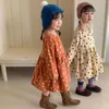 Robes pour petites filles, jolie robe en velours côtelé à manches longues pour bébés et enfants en bas âge, Style coréen, imprimé de chiffres d'automne