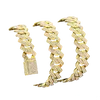 Who da 14 mm Prong Miami Cuban Link Chain 16 pollici 18 pollici 20 pollici 22 pollici 24 pollici 26 pollici 28 pollici 30 pollici ghiacciati rini d'oro in argento 4410501