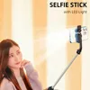 Selfie Monopods Detachable Phone Bracket Selfie Stick with Wireless Bluetooth Remote Fill Light Tripod for Huawei iPhone Android iOSL240115