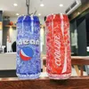 ストローBPA付きクリエイティブ缶水カップ無料二重層プラスチック夏コラクラッシュアイスボトルアウトドアスポーツ飲料カップ240115