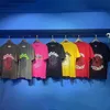 Sp5der YoungThug zomer nieuwe schuim bedrukte mannen vrouwen losse casual T-shirt met korte mouwen tij nisex Katoenen Tops Mannen Vintage T-shirts Zomer Losse Tee Rock SMLXL