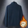 Tjock Warm Men's Winter Fleece Jacket Coat Fashion Trend Outdoor Parkas Men kläder 240115