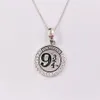 ciondoli creazione di gioielli Hary Poter Platform 9 3 4 coppie in argento sterling 925 collane delicate per donne uomini ragazze ragazzi set pend266D