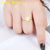 Cluster Rings 925 Sterling Silver Engagement Wedding Ring For Women Crystal 6-8mm Pearl Or Round Bead Semi Mount DIY Stone Setting