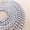 Zuanfa Jewelry Ice Out Collar VVS Moissanite Sterling Sier Miami Cadena de eslabones cubanos