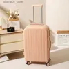 Suitcases Small Fresh Suitcase 20 22 26 inch Trolley Case Light Password 24 Inch Travel Boarding Case Universal Wheel Password Luggage Q240115