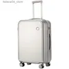 Suitcases Trolley Case Student Bagaż żeńska uniwersalne koła Zestaw bagażu Łagodowe hasło Przesyłka walizka Podróż Makaron Kolor Q240115